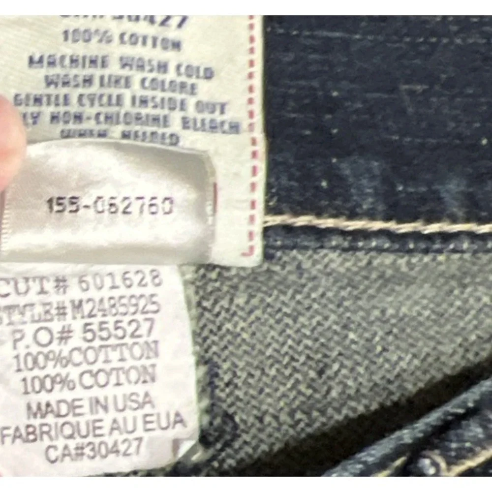 True Religion Billy Jeans Made in USA Triple Stitch Flap Pocket Distressed 38x34